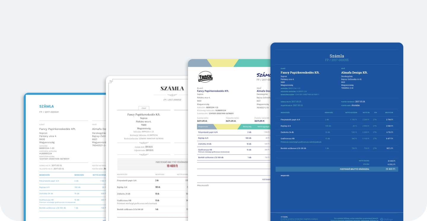 Testreszabható számlakép