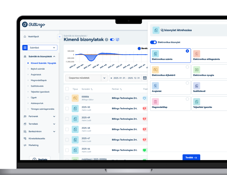 Korlátlan e-számla kiállítás