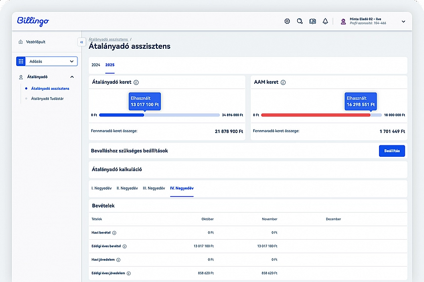 Billingo Átalányadó Asszisztens