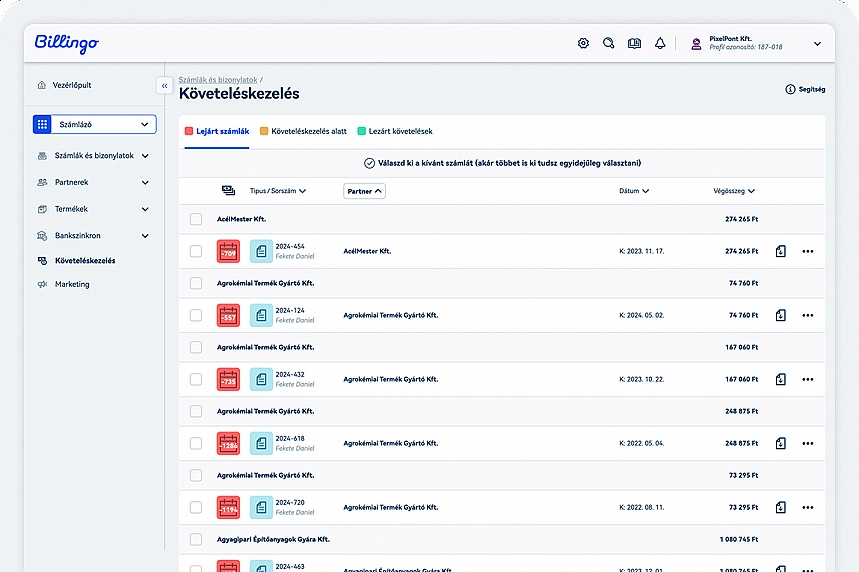 Billingo Követeléskezelés