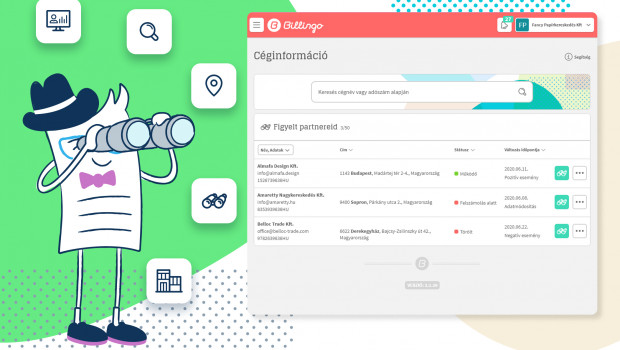 Őrületes újítás - Megérkezett az ÚJ Billingo Céginfó