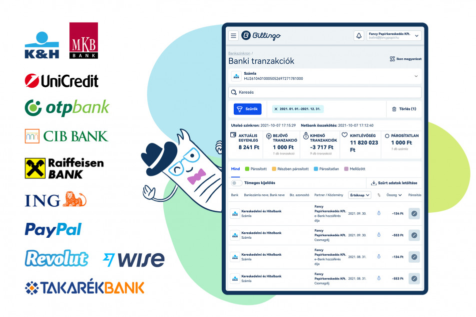 Berobbant: 10 banki összekötéssel megérkezett a legjobban várt Billingo Bankszinkron