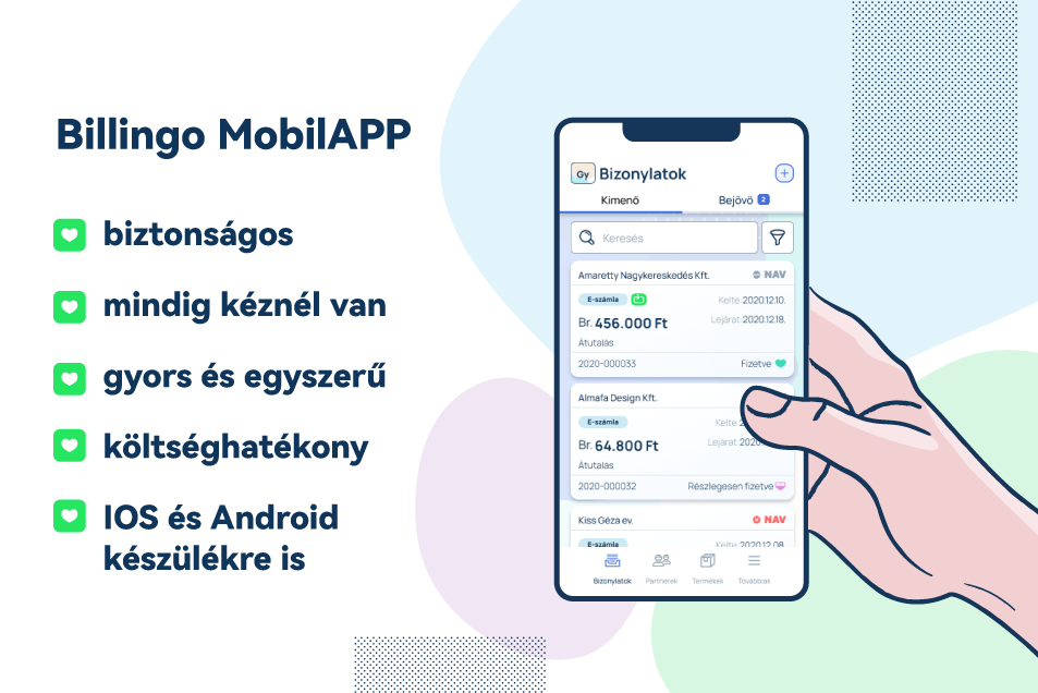 billingo mobil applikáció