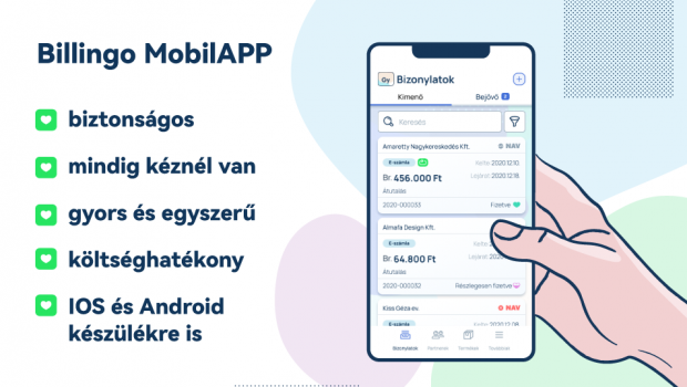 billingo mobil applikáció