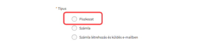 Piszkozat számla Billingóval