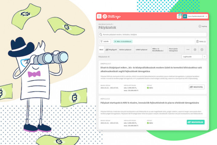 Megjelent a vadonatúj Billingo Pályázatfigyelő